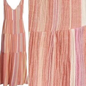 Marine Layer Striped Maxi Dress in Pink and Cream